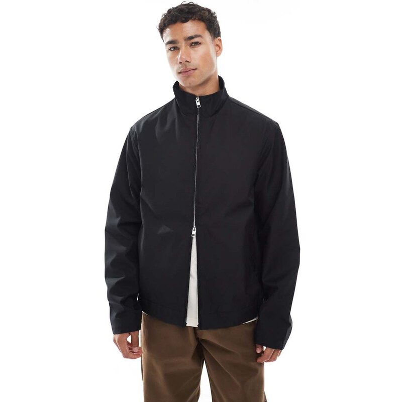 JJ Rebel harrington with double zip in black