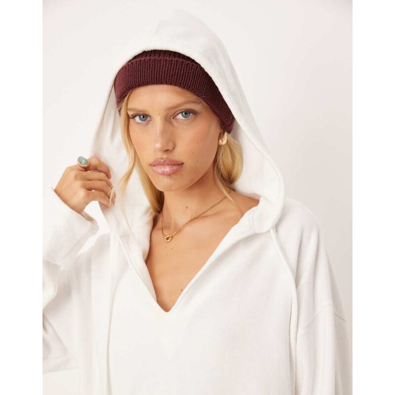 ASOS DESIGN Supersoft hoodie with turn back cuff detail in