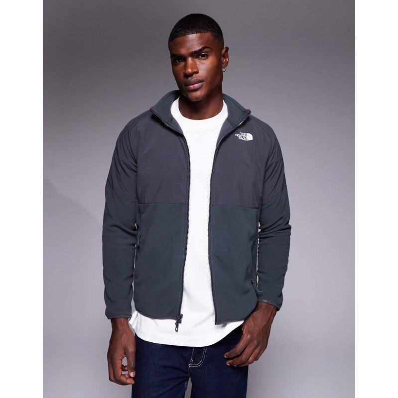 The North Face Glacier heavyweight fleece in black-Grey