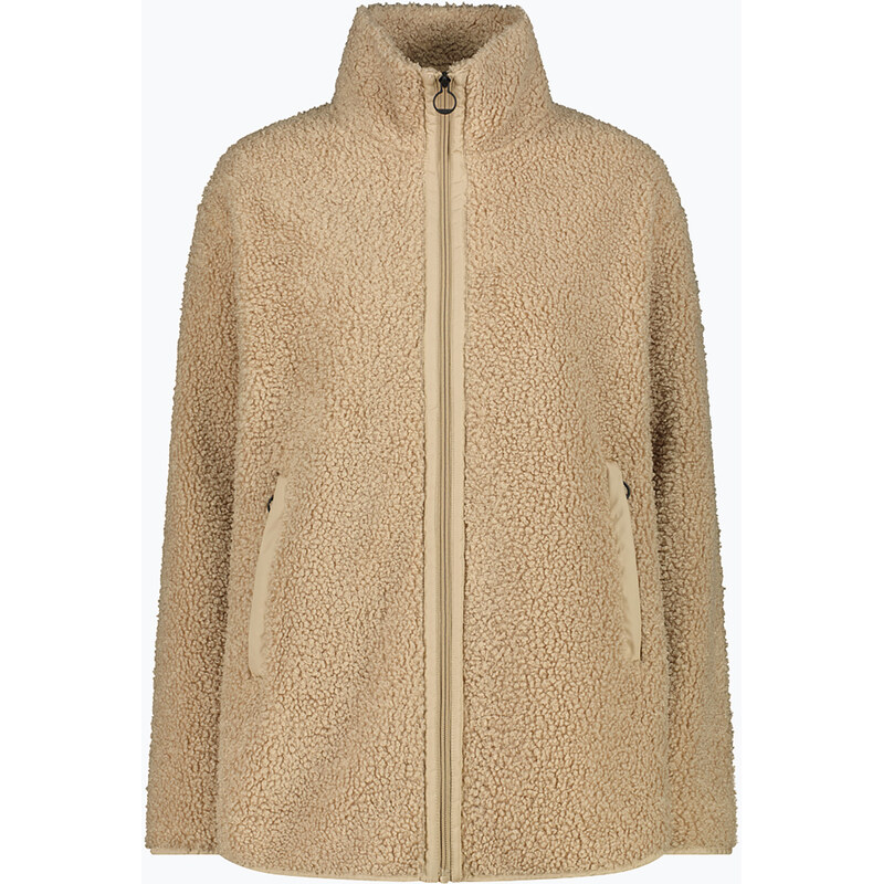 Dámský kabát CMP 35P3846 Long Teddy Highloft cookie