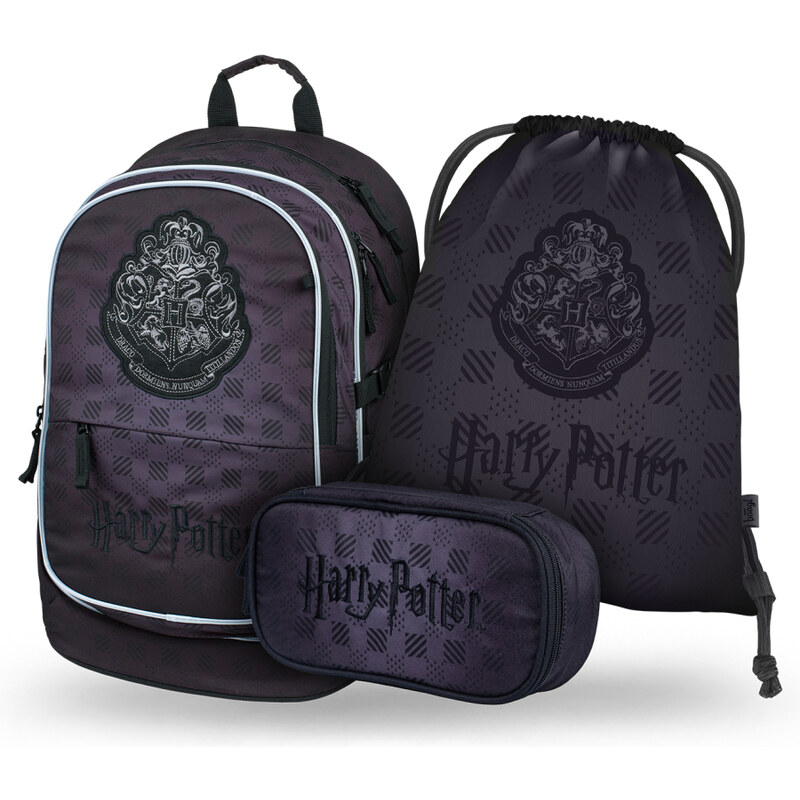 BAAGL SET 3 Core Harry Potter Bradavice černý: batoh, penál,
