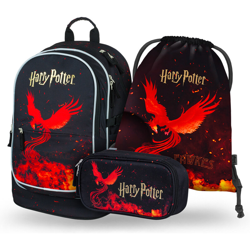 BAAGL SET 3 Core Harry Potter Fénix: batoh, penál, sáček