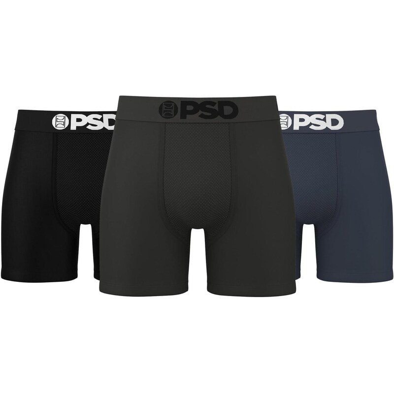 PSD Boxerky marine modrá / šedá / černá