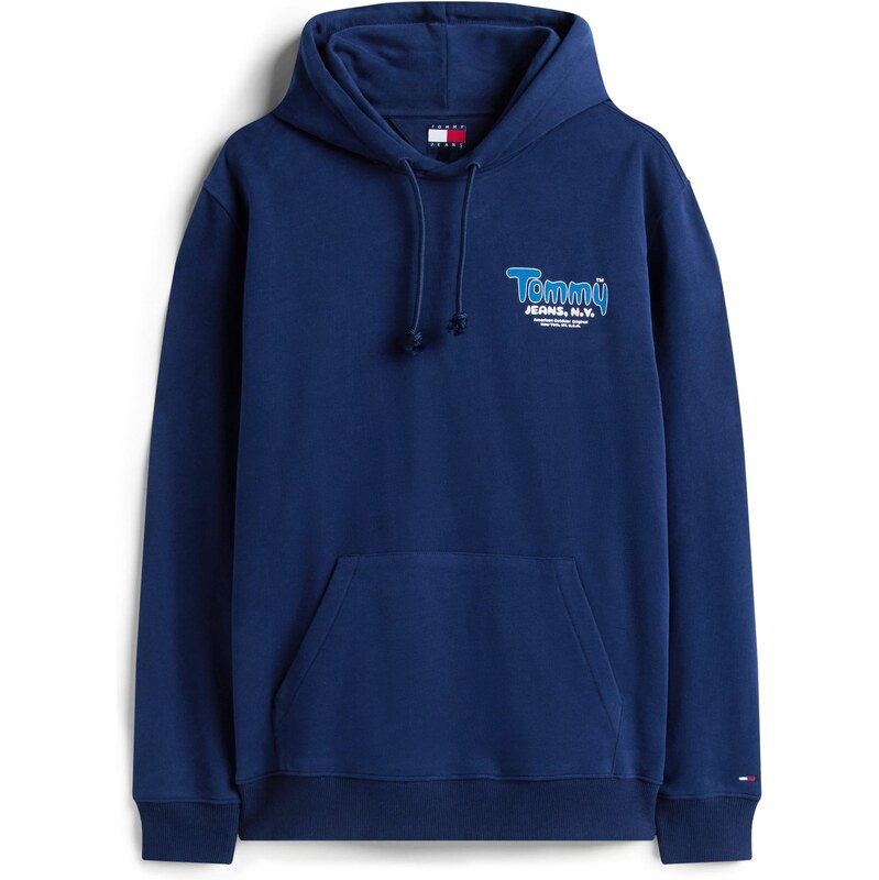 Tommy Jeans Mikina modrá / marine modrá / bílá