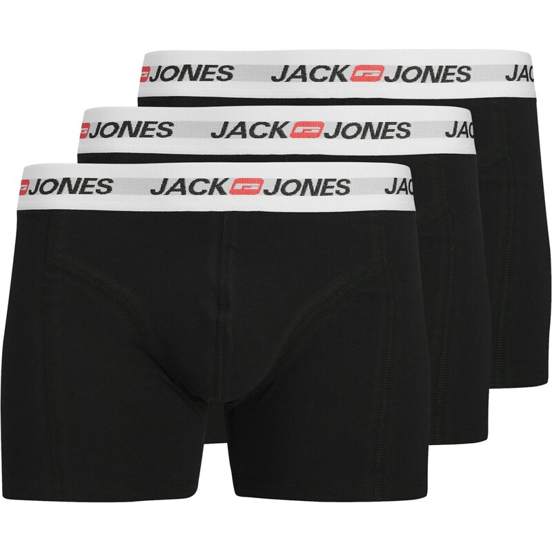 JACK & JONES Boxerky Oliver červená / černá / bílá