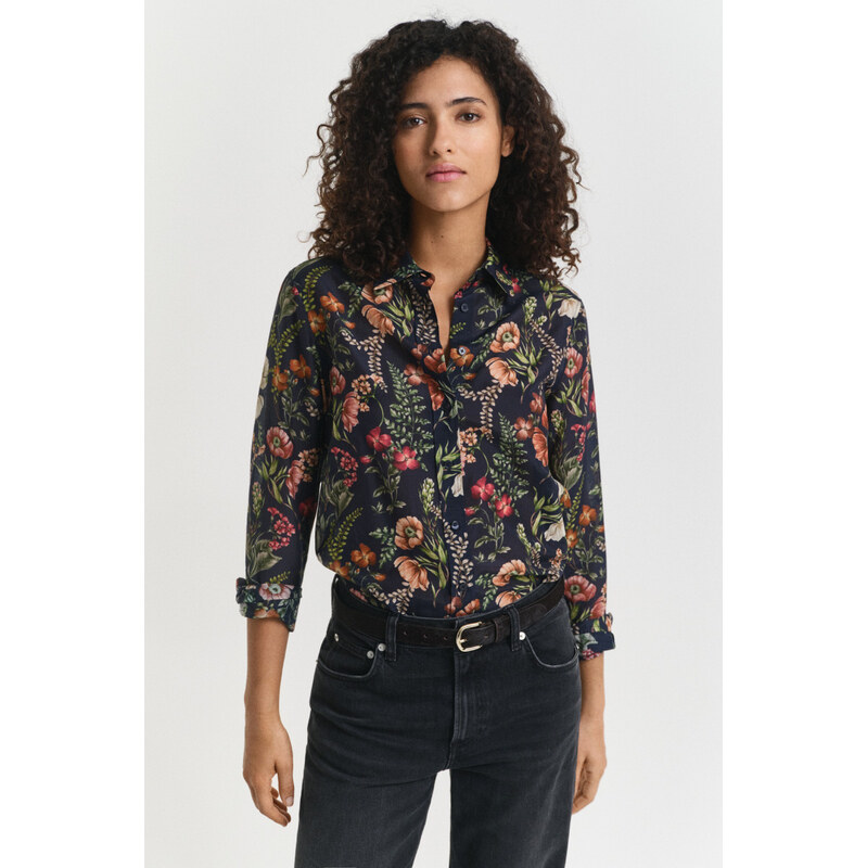 KOŠILE GANT REG FLORAL PRINT COT SILK SHIRT EVENING BLUE 108094859