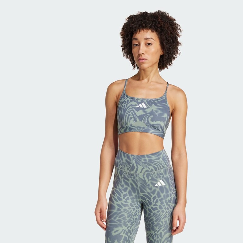 Adidas Podprsenka Aeroreact Training Light Support 3-Stripes 108097337