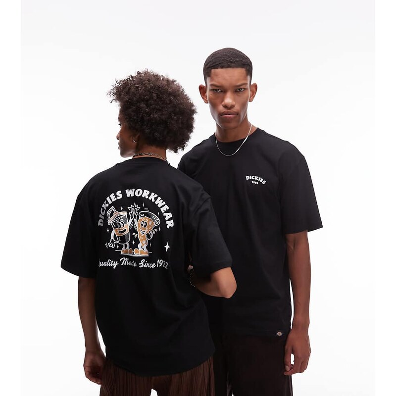 Dickies pizza graphic back print t-shirt in black- exclusive to ASOS 108098282