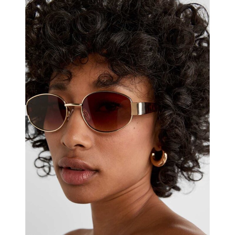 Stradivarius Sunglasses with metal temples in brown 108098848
