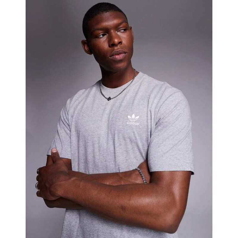 adidas Originals Trefoil Essentials t-shirt in grey