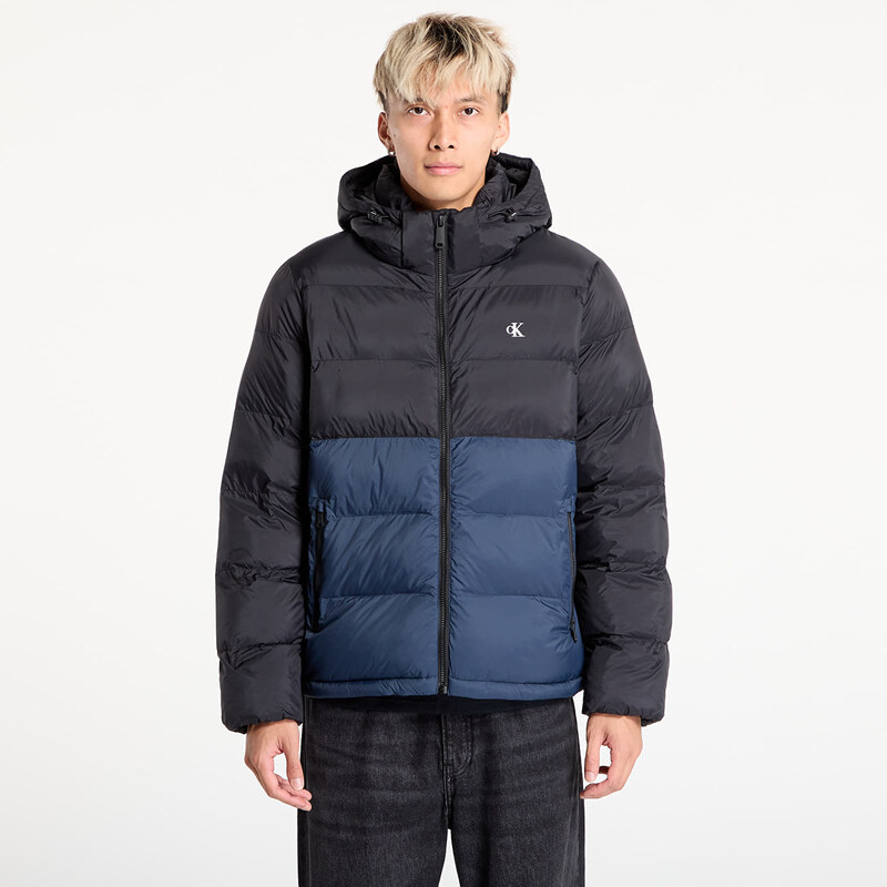 Péřovka Calvin Klein Jeans Ls Nylon Color Bock Jacket Black L