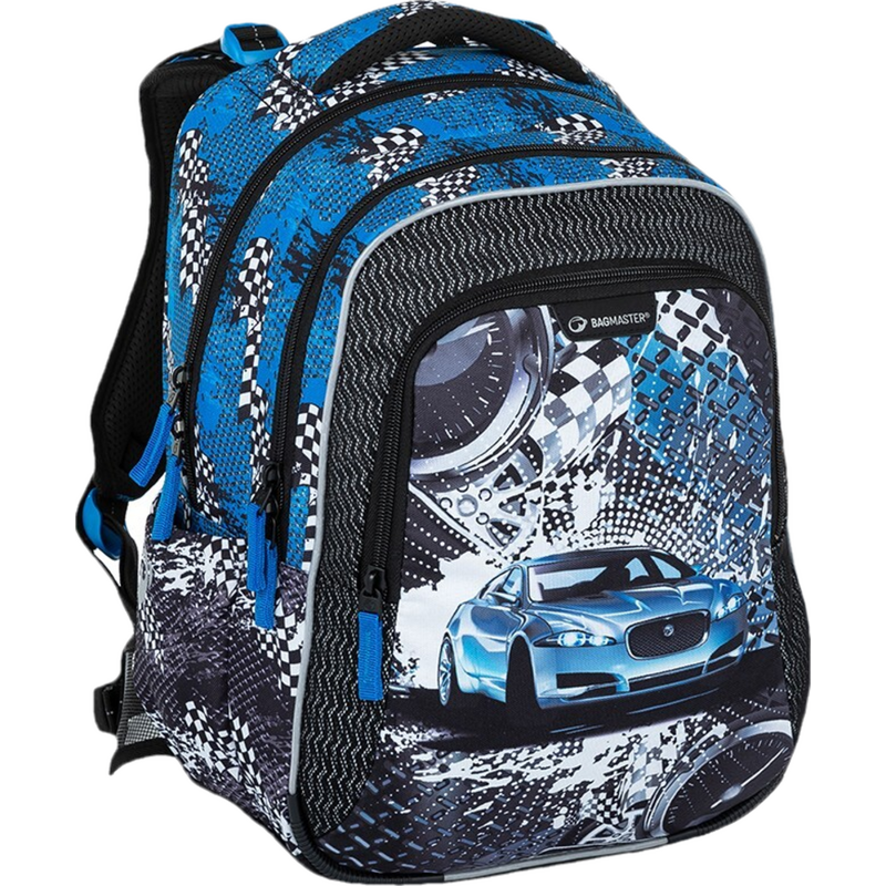 Bagmaster LUMI 23 D školní batoh - modré auto