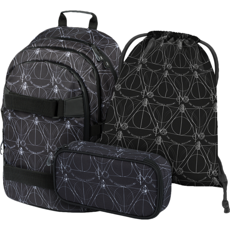 BAAGL 3 SET Skate Harry Potter Relikvie smrti: batoh, etue,