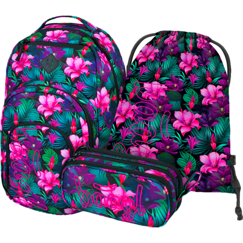 BAAGL 3 SET Coolmate Paradise: batoh, penál, sáček