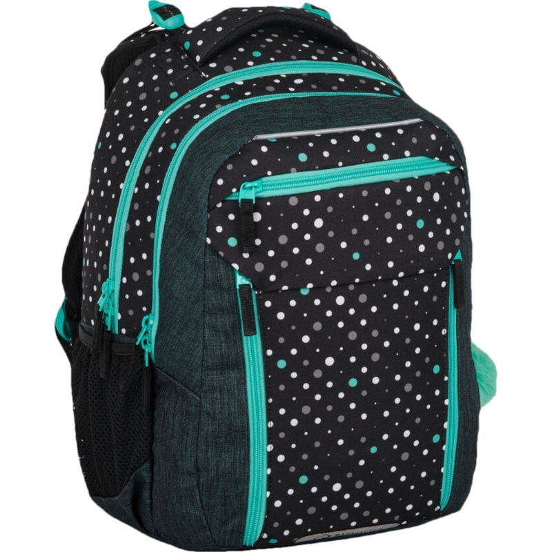 Bagmaster PORTO 24 C školní batoh – černo-tyrkysový