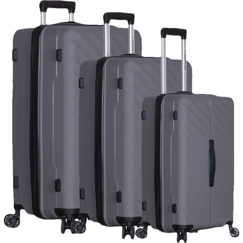OUTDOOR GEAR Sada cestovních kufrů Stellar TR-407/3 PP - šedá