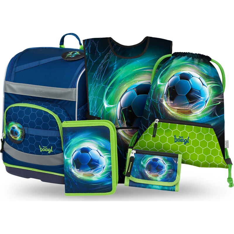 BAAGL SET 5 Zippy Plus Fotbalový Míč: aktovka, penál, sáček,