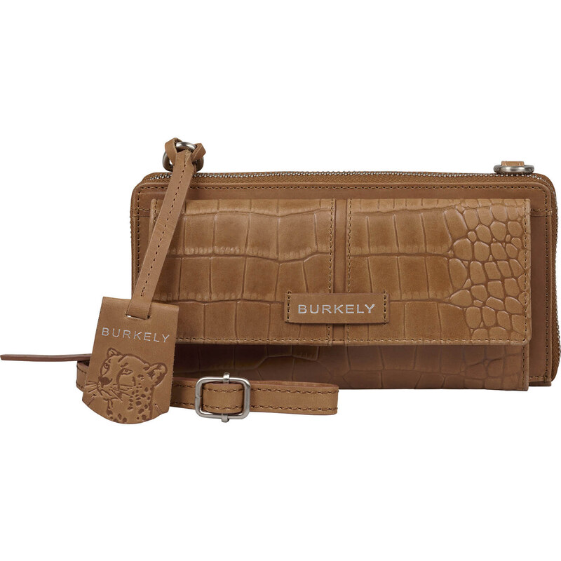Dámská kožená crossbody kabelka s peněženkou Burkely Ziza - koňak 109033778