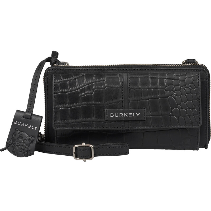 Dámská kožená crossbody kabelka s peněženkou Burkely Ziza - černá 109033780