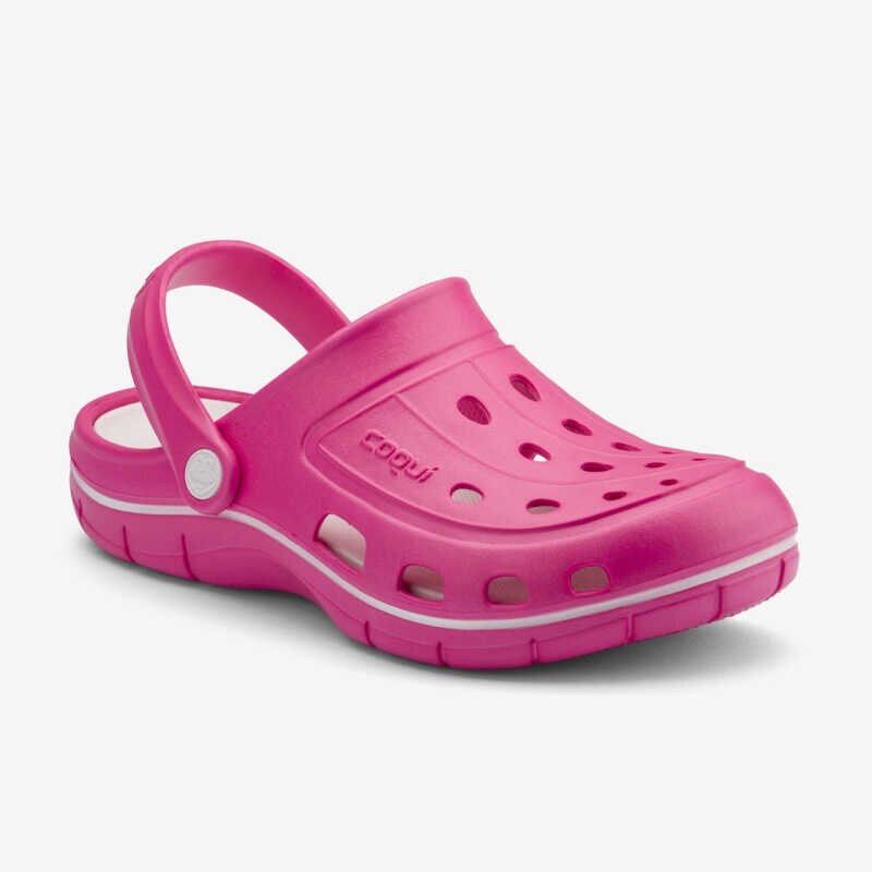 Dětské kroksy Coqui 6352 Lt. fuchsia/White