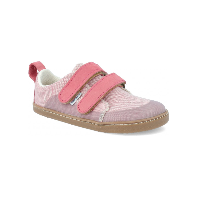 Dětské barefoot plátěnky PEGRES BF57U RUZOVA 108108567