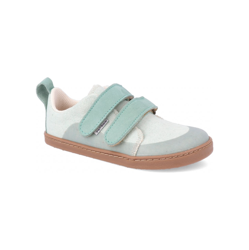 Dětské barefoot plátěnky PEGRES BF57U MINT 108108568