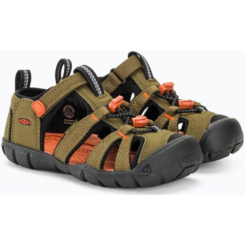 Dětské sandále Keen 1028851 SEACAMP II CNX YOUTH dark olive/gold