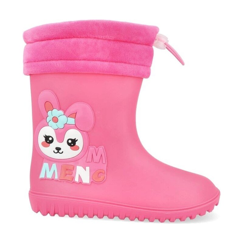 Dětské zateplené barefoot holínky KTR ,J366/FUXIA