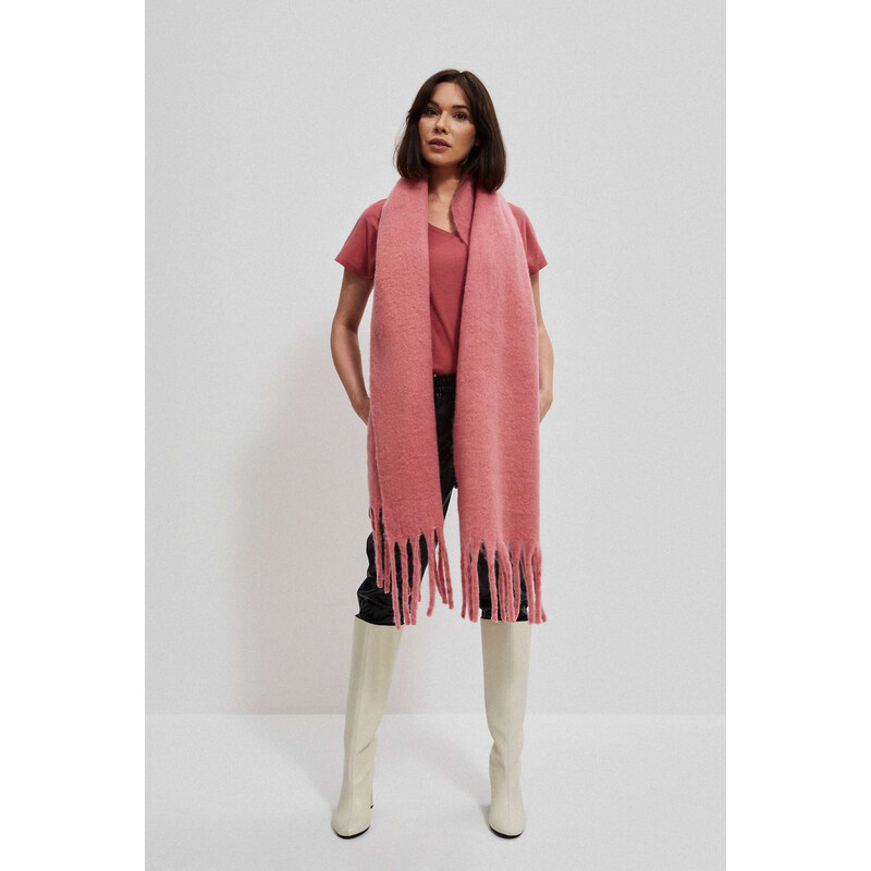 Marisse Plain scarf with fringes 108113101