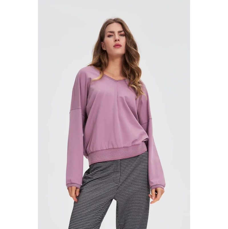 Marisse WOMENS SWEATSHIRT Z-BL-4801 D.PINK