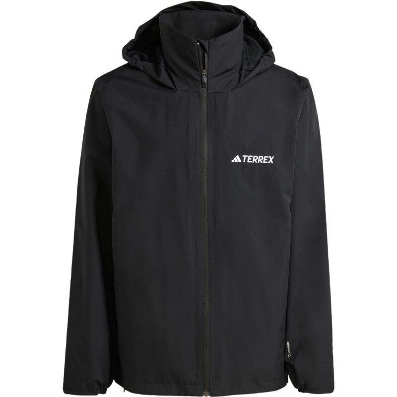 ADIDAS TERREX Sportovní bunda Essentials černá / bílá