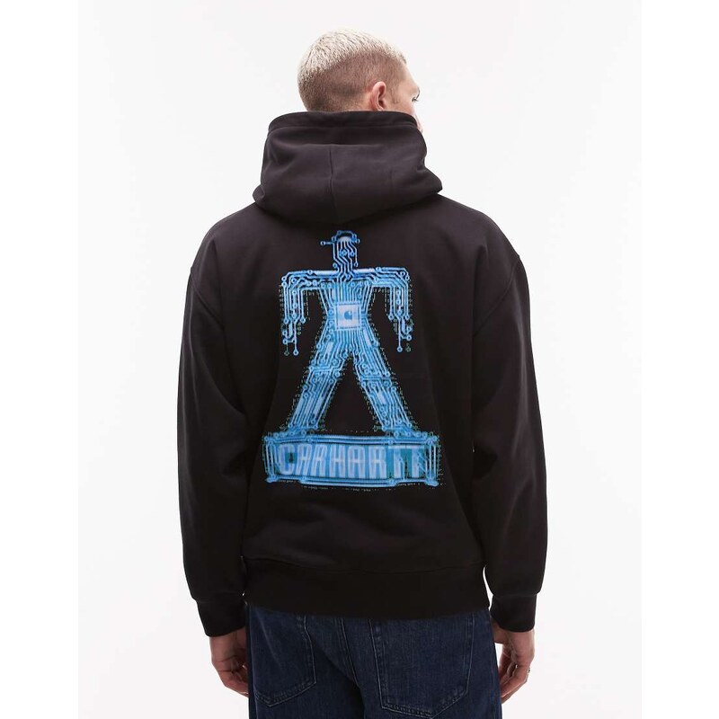 Carhartt WIP electric boogie oversized pullover hoodie in black