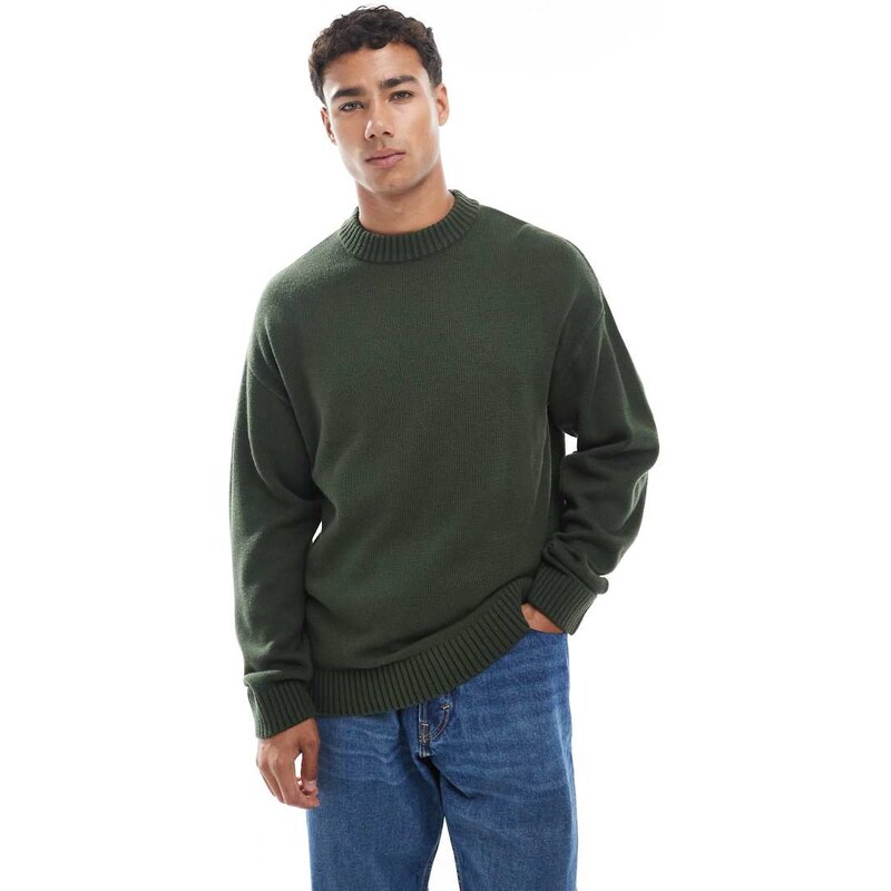 Jack & Jones oversize jumper in khaki-Green