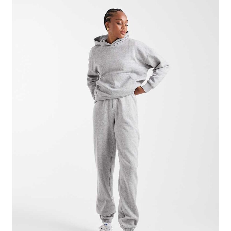 ASOS Tall ASOS DESIGN Tall ultimate cuffed brushback jogger in grey 108115962