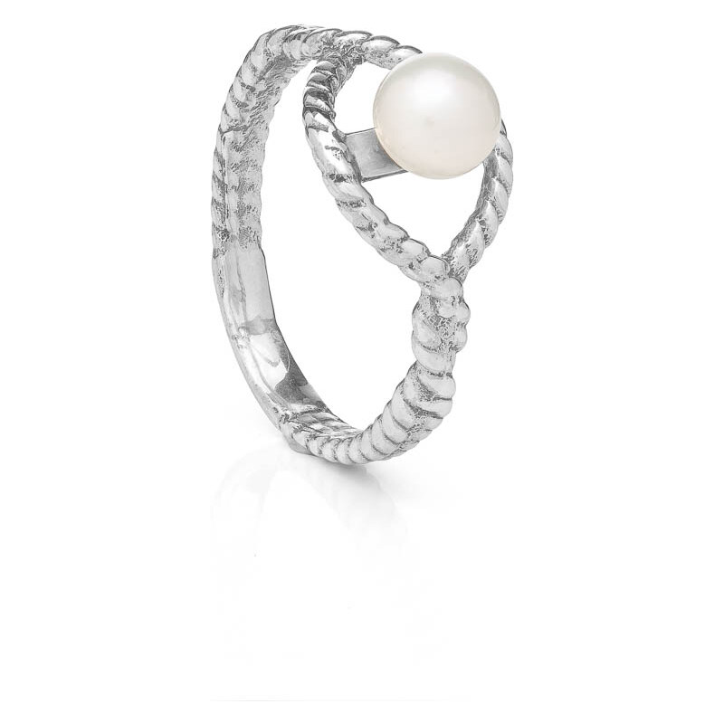 Buka Jewelry Perlový prsten Rim