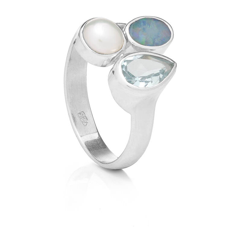 Buka Jewelry Stříbrný prsten Tricolor 108116100