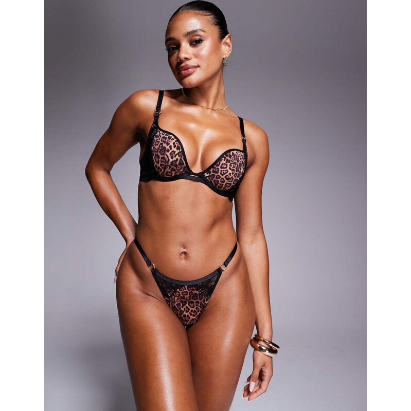 Ann Summers Feline Fantasy string in leopard print-Multi 108123106