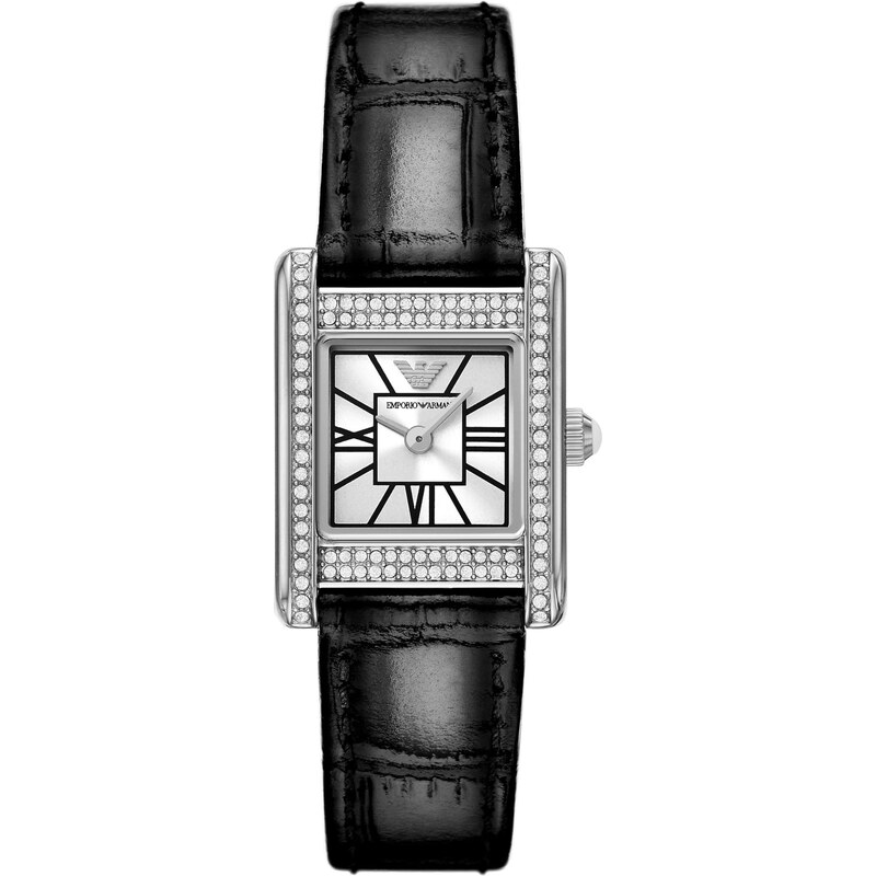 Emporio Armani Analogové hodinky černá / stříbrná