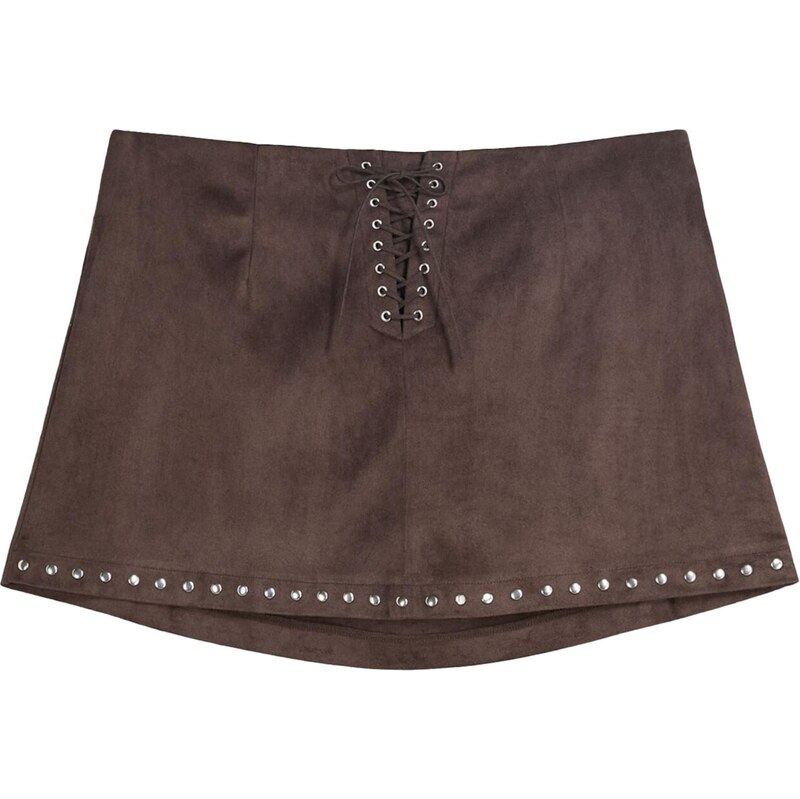 Bershka Sukně čokoládová