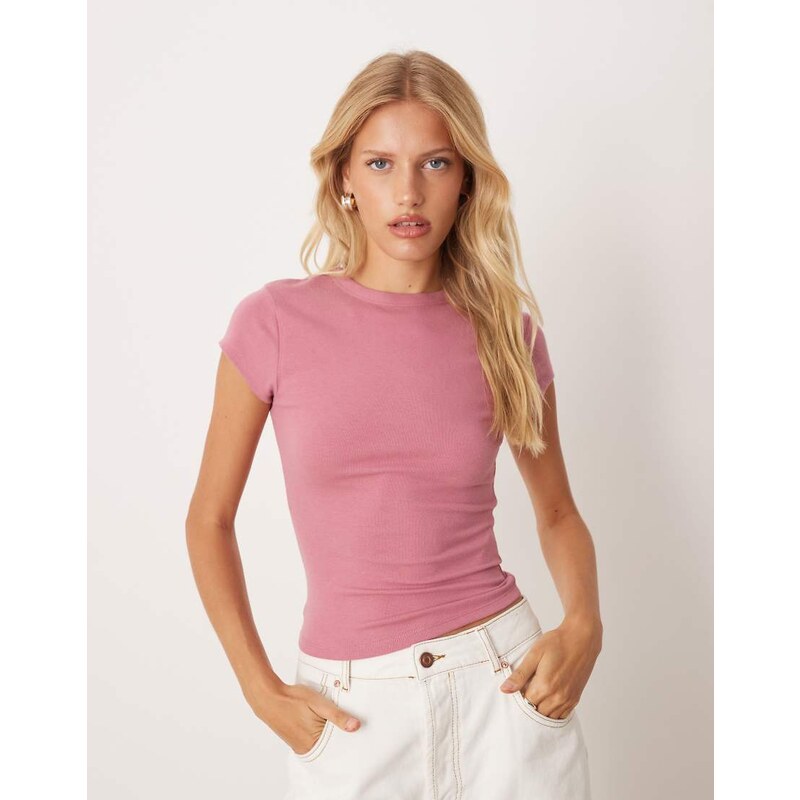 ASOS DESIGN soft baby tee in rose-Pink