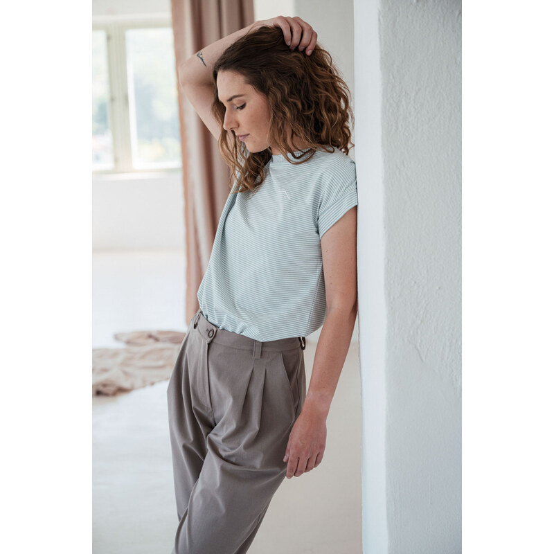 youngprimitive - Základ šatníku Lia pruh - mint stripe
