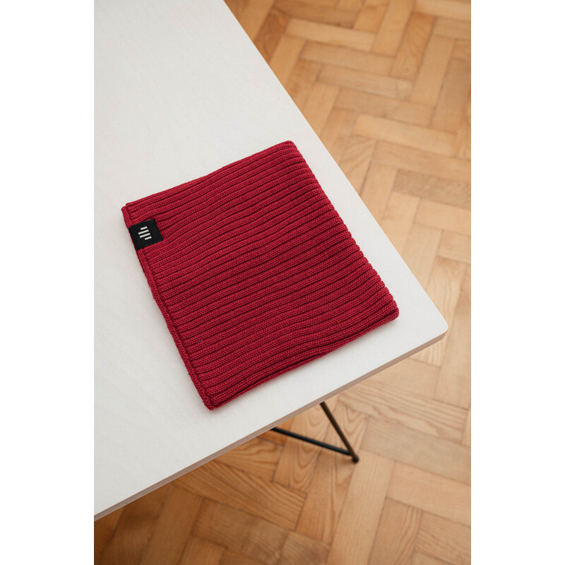 youngprimitive - nákrčník merino Nákrčník merino RIB - ruby