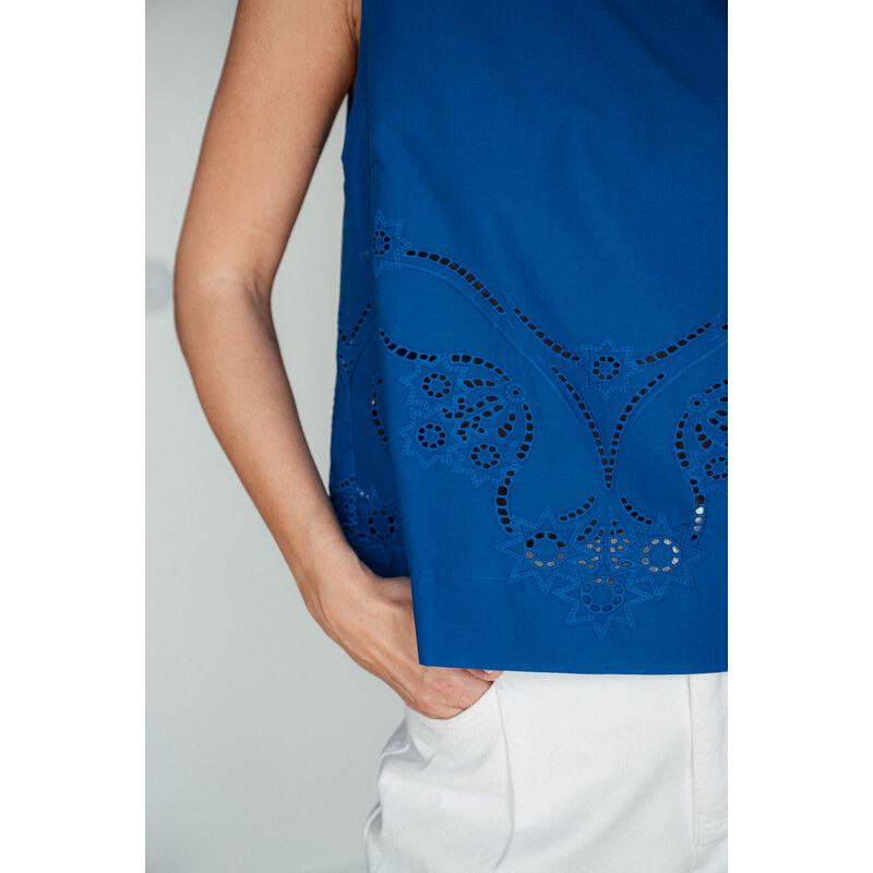 youngprimitive - Halenky Flora bordura - electric blue