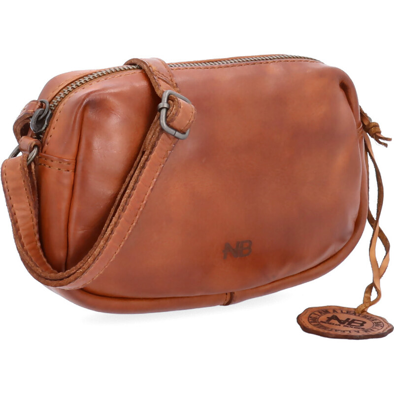 Kožená kabelka crossbody Noelia Bolger koňaková NB 2417 KO