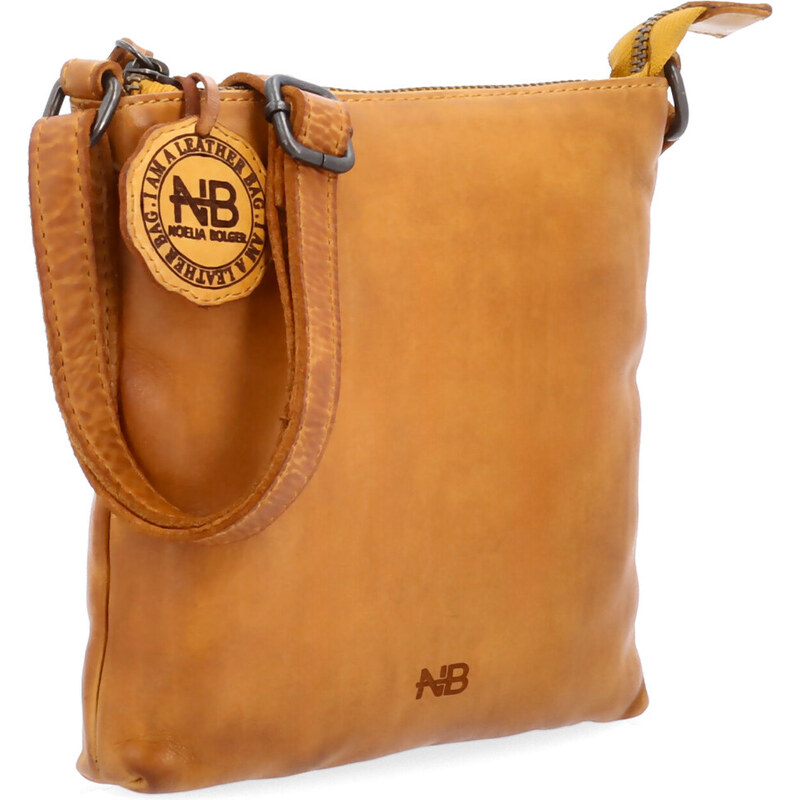Kožená kabelka crossbody Noelia Bolger žlutá NB 2415 ZLU