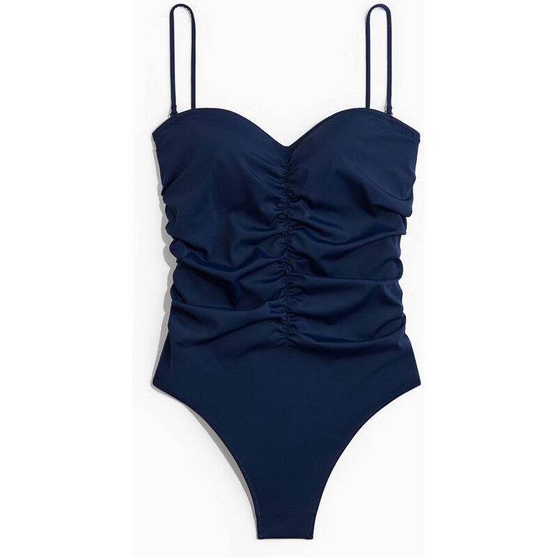 H&M - Plavky bandeau Medium Shape - Námořnická Modř