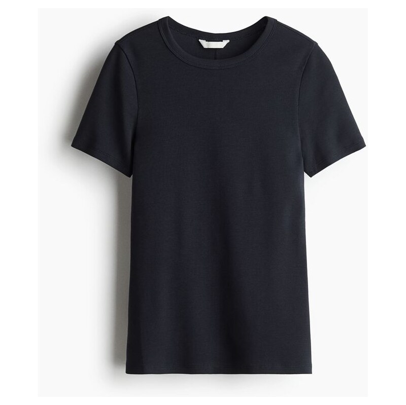 H&M - Přiléhavé tričko - Námořnická Modř