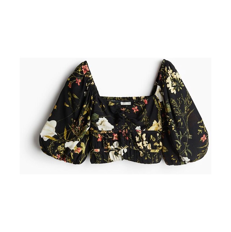 H&M - Cropped halenka - černá 108129029