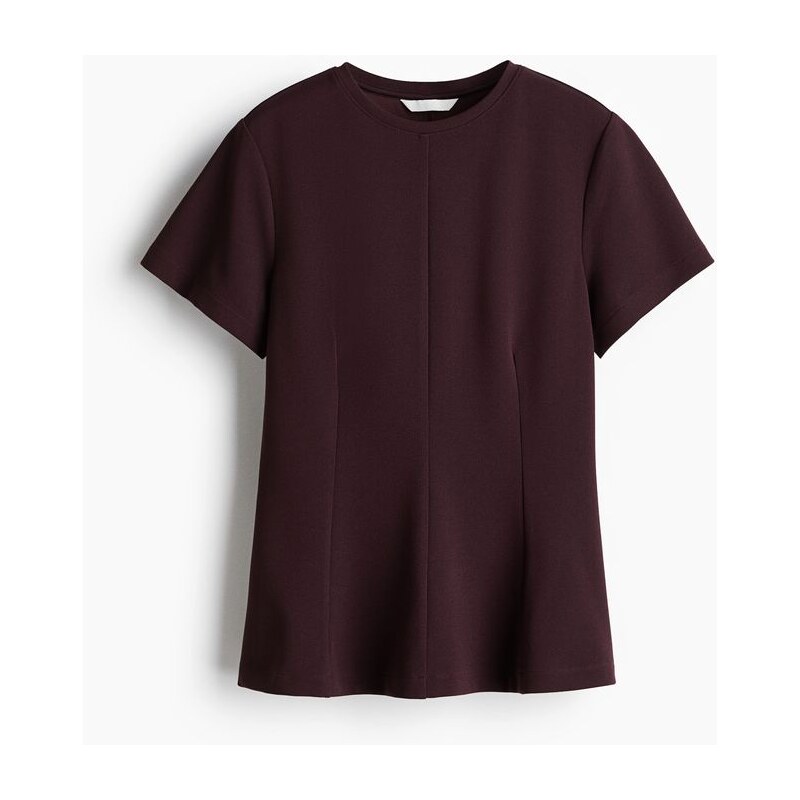 H&M - Vypasovaný top - Vínová