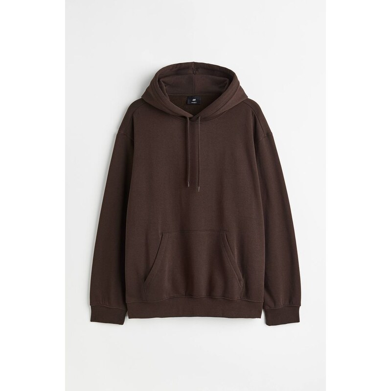 H&M - Mikinas kapucí Loose Fit - Tmavě Hnědá